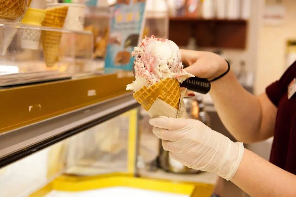 hand dipped ice cream